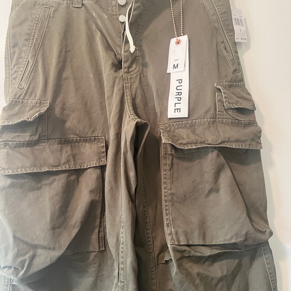 Purple Men's Cargo Pants - Khaki